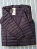 鸭鸭（YAYA）佟丽娅同款轻薄羽绒服女新款冬季短款圆领内胆修身时尚薄外套男 藏青【男款无领YE3C700311Y】 L 【建议100-115斤】 实拍图