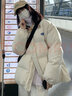 玛娇媚（Majiaomei）羽绒棉服女2024年新款冬季棉袄棉衣外套女加厚小个子立领面包服女 米白色 L 实拍图