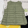 鸭鸭（YAYA）轻薄羽绒马甲女冬装短款内胆时尚女款马夹外套背心K 抹茶绿 M 160 实拍图