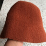 JIASHENGXI 女士呢子渔夫帽子秋冬季小檐气质礼帽圆顶百搭显脸小日系盆帽 桔红色 M(56-58cm) 晒单实拍图