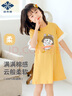 俞兆林（YUZHAOLIN）女童睡裙儿童睡衣夏季薄款纯棉中大童家居服童装 猫爪女孩 实拍图