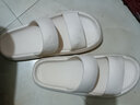 华美健步 ins风凉拖鞋时尚韩版厚底沙滩软底一字拖户外凉拖男款HM2271白色42-43码 实拍图