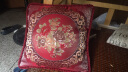 添富贵 欧式刺绣抱枕沙发靠垫床头榻榻米腰枕座椅靠背可拆洗 国色天香酒红 45cm*45cm 含枕芯 实拍图