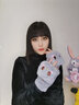 京堂京品 毛绒手套女冬季翻盖半指时尚写字开车棉女生保暖手套防寒毛线 实拍图