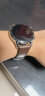 手表配件 适用Huawei/华为 Watch 2 pro智能表带 男 钛银灰硅胶真皮手表带 HW-005：棕色原线--钢色扣 22mm 实拍图