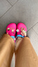 斯凯奇（Skechers）怪兽泡泡鞋|女鞋洞洞鞋凉鞋增高厚底踩屎感耐磨沙滩拖鞋111581 粉红色/多彩色/PKMT 37 实拍图