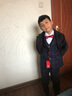 ELPA儿童西服套装男童小西装外套中大童花童礼服男孩格子钢琴演出服装 中蓝橘格6件套:5件套+口袋巾随机 130码 身高121-130cm 重46-54斤 实拍图
