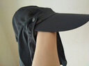潮人心（CHAO REN XIN） 户外防晒面罩钓鱼帽子男士透气速干夏季女登山徒步遮阳护脖脸夏天骑车 深灰色 实拍图