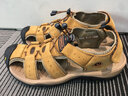 卡帝乐鳄鱼凉鞋男鞋罗马包头沙滩鞋男士牛皮耐磨洞洞鞋男 20884 卡其 42 实拍图
