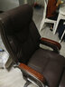 曙光童年真皮弓形椅电脑椅家用办公椅舒适久坐座椅可旋转椅宿舍大学生椅子 深灰色+弹簧包坐垫 纳帕皮【不可旋转】 实拍图