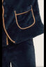红豆睡衣男冬季法兰绒保暖睡衣男暖绒外穿翻领开衫套装17-09深蓝色180 晒单实拍图