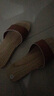畅印 夏季创意木拖鞋男休闲木屐情侣木鞋女足底穴位脚底按摩拖鞋 平面男棕咖啡 41 实拍图