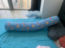 知梦人乳胶圆柱长条抱枕男女朋友侧睡夹腿海马床上学生孕妇睡觉人形靠枕 棉质-蓝底贝壳120*20cm 实拍图