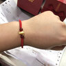 周福生黄金转运珠男福佑生肖蛇本命年红绳手链刻字 生日礼物送女友 单个福佑羊（下单备注手寸或身高体重） A款：红绳4玛瑙 实拍图