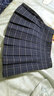 半身裙女短裙春夏秋冬季高腰格子百褶裙女士A字学生裙子学院风裙子 蓝色格 S 实拍图