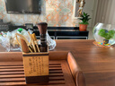 融匠 茶道六君子套装功夫茶具配件泡茶工具茶夹茶勺杯叉养壶笔茶刀针 【书法帖】金丝楠木(纯铜配件) 实拍图