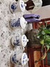 潇毅艾 景德镇陶瓷茶杯带盖家用杯喝茶杯青花瓷器办公杯子 兰牡丹 实拍图