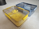 银芯（yinxin）冰箱保鲜盒厨房收纳盒冷冻密封大容量整理盒PET塑料储物盒 保鲜盒 大号中款 黄色 实拍图