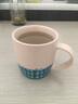 物鸣 陶瓷杯子家用早餐杯水杯情侣水杯 创意个性办公室喝水杯麦片杯牙杯AA131 藕粉色 实拍图