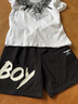 BOY LONDON【范丞丞同款】潮牌男女同款春夏涂鸦朋克运动短裤N13901 黑色 XS 实拍图