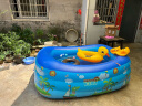 村田稻夫儿童游泳池家用 充气游泳池 婴儿游泳桶可折叠宝宝加大超厚洗澡盆 1.8米蓝白豪华套餐 实拍图