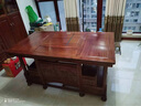 安邸红木家具 非洲花梨（学名:刺猬紫檀）茶几桌实木茶桌功夫茶桌茶台新中式茶桌椅组合 1.38牡丹茶桌+1豪华主人椅+2圈椅 实拍图