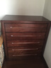 华日 家居新中式简约五斗柜 实木五屉柜储物收纳柜 中式卧室家具 胡桃色五斗柜 实拍图