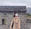 clotho Rennie品牌双排扣收腰系带风衣女中长款2026春秋新款韩版宽松气质外套 卡其色 M 实拍图
