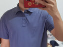我的速度polo衫男夏季薄款翻领纯色简约休闲保罗上衣服男商务百搭男士短袖 深蓝灰 175/L 实拍图