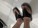 啄木鸟凉鞋男款两用2023新款夏季外穿真皮软底真皮防滑夹趾人字拖鞋男士 黑色 41 实拍图