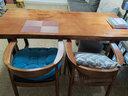 宜朝实木办公书桌电脑桌椅原木整板家用写字书画桌台式双人钢木桌书房 180*75*75cm桌面整板厚度7.5 实拍图