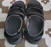 斯凯奇（Skechers）男鞋魔术贴凉鞋运动休闲户外鞋简约露趾沙滩鞋子防滑拖鞋 黑色/BLK 42 实拍图
