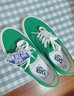 VANS范斯官方 Authentic 44 DX薄荷曼波绿彩虹小爱心帆布鞋 绿色 36 实拍图