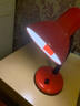 平民贵族金属调光台灯学生学习阅读宿舍床头卧室书房（只能用白炽灯泡） 红色配7W可调光LED灯泡 调光开关 实拍图