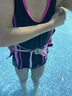李宁（LI-NING）儿童泳衣女童连体三角泳装速干透气专业训练游泳衣516 黑粉 140  实拍图