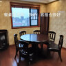 方寸毫厘圆桌 实木圆餐桌 大圆桌子美式实木餐桌家用餐台可选餐桌椅组合 1.2米大圆桌+6*双叉皮椅 实拍图