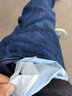 京仓牛仔裤男秋冬新款弹力修身百搭裤子男直筒休闲男装加绒加厚长裤 820深蓝色+820黑灰色 36 实拍图