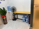 汉蜂折叠桌家用电脑桌办公室培训学习桌长条弹簧桌餐厅桌台式桌钢木桌 黄双层140*40*75cm 实拍图
