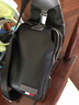 美洲野牛 胸包男真皮男士挎包男背包男运动时尚男包韩版挂包 黑色 竖款 实拍图