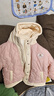 嘟嘟家儿童棉服外套宝宝连帽上衣冬装男童秋冬保暖棉袄女童童装 粉色110 实拍图
