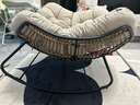 紫叶摇摇椅躺椅大人客厅逍遥椅创意网红家用休闲椅阳台懒人沙发摇椅 莉娜藤编摇椅【浅灰奥利芬厚垫】 实拍图