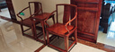 劲飞 红木家具缅甸花梨(学名：大果紫檀)实木椅子 餐椅 太师椅南官帽椅三件套 聚宝雅999等级 实拍图