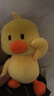 网红同款抖音跳舞小黄鸭大黄鸭毛绒玩具公仔布娃娃玩偶睡觉抱枕送女生女友520七夕情人节节生日礼物礼品 如图 30厘米【送海豚挂件】 实拍图