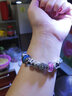 ATHENAIE波西米亚亮银花瓣琉璃珠转运珠搭配手链 送情侣女款 蓝色花瓣MNG161 实拍图