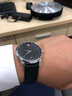 维途薄型柔软真皮表带男女手表带 牛皮平纹适用于CK罗西尼阿玛尼DW 黑色-玫瑰金扣 20MM 实拍图
