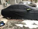 牧安奔驰c200l车衣e300l车罩glc gla c级e级s级牛津布防雨防晒车套 黑色加绒款 实拍图