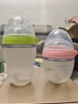 可么多么奶瓶新生婴儿宽口径硅胶防胀气宝宝奶瓶仿母乳奶瓶 粉色 150ml 实拍图