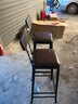 金沙公爵吧台椅高脚椅北欧式铁艺实木现代简约酒吧椅子家用创意桌靠背吧 坐高80高、皮坐垫（有靠背） 实拍图