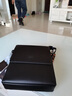 七匹狼男包单肩斜挎包商务休闲简约翻盖皮包公文牛皮背包七夕情人节礼物 1A90113-01黑色标准款 实拍图