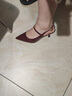 百丽（Belle）尖头包头凉鞋女商场同款高跟凉鞋3Y6E7BH4 酒红 39 晒单实拍图